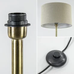 Straluma Light and Living vloerlamp Dennis brons excl. kap><noscript><img width=