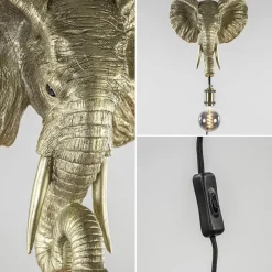 Straluma Light and Living wandlamp Elephant licht goud></noscript> Light and Living|Woonkamerlampen