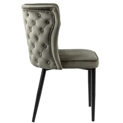 Straluma Luxe eetkamerstoel taupe met zwarte poot></noscript> Eetkamerstoelen