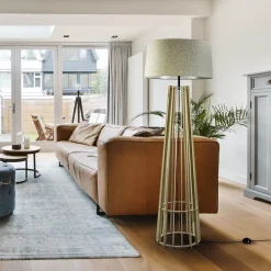 Straluma Luxe lampvoet naturel hout exclusief kap></noscript> Vloerlampen|Lampenvoeten