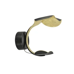 Straluma Luxe LED wandlamp zwart met goldleaf> Wandlampen|LED Wandlampen