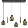 Straluma Luxe 6-lichts hanglamp met goud glas en cilinders> Eettafellampen|Eetkamerverlichting
