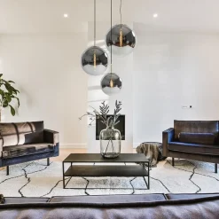 Straluma Luxe Light and Living hanglamp Medina brons met smoke glas><noscript><img width=