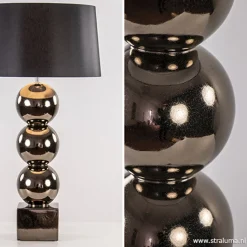 Straluma Luxe tafellamp bol brons exclusief kap> Schemerlampen|Slaapkamerlampen