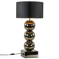 Straluma Luxe tafellamp goud inclusief kap zwart/goud> Schemerlampen|Woonkamerlampen