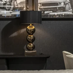 Straluma Luxe tafellamp goud inclusief kap zwart/goud><noscript><img width=