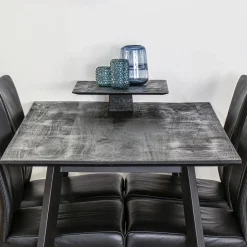 Straluma Mango houten eettafel 140x80 cm zwart></noscript> Eettafels