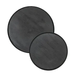 Straluma Mango houten koffietafel set van 2 zwart></noscript> Bijzettafels|Salontafels