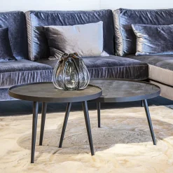 Straluma Mango houten koffietafel set van 2 zwart></noscript> Bijzettafels|Salontafels