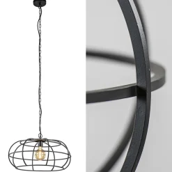 Straluma Mat zwart metalen hanglamp Imelda Light and Living> Eettafellampen|Light and Living
