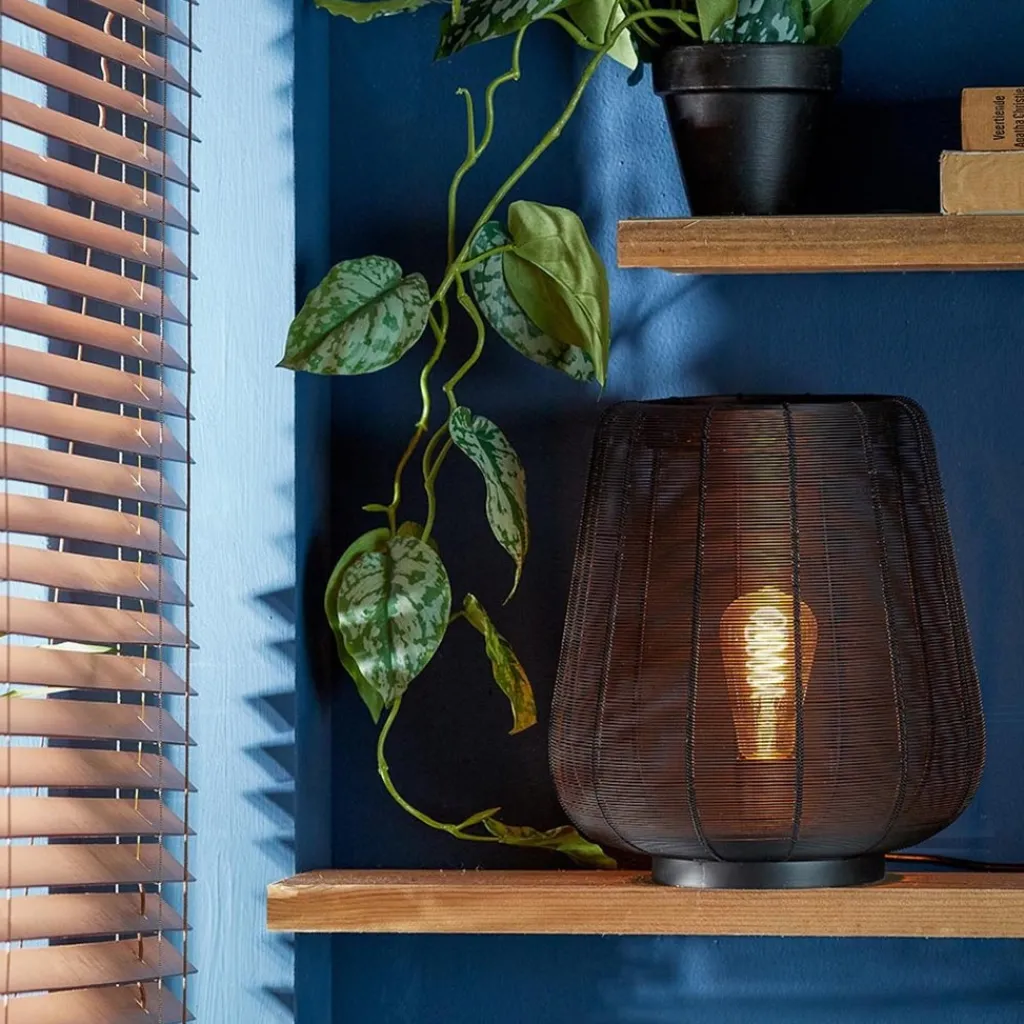 Straluma Mat zwarte draad tafellamp Adeta> Draadlampen|Light and Living