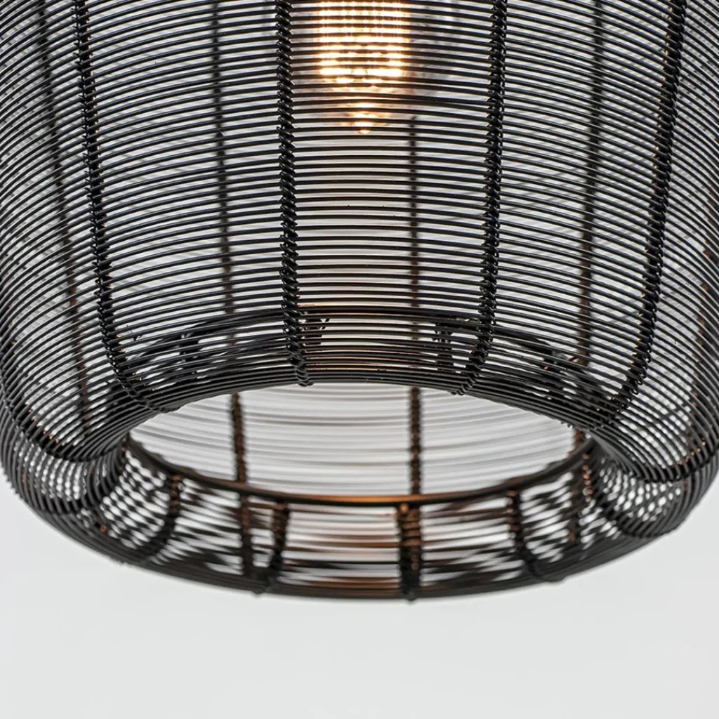 Straluma Mat zwarte hanglamp Adeta Light and Living> Draadlampen|Light and Living