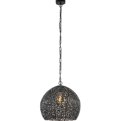 Straluma Mat zwarte hanglamp Sinula Light and Living> Light and Living|Woonkamerlampen