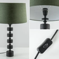 Straluma Mat zwarte lampvoet Gody exclusief kap><noscript><img width=