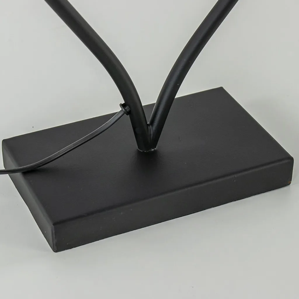 Straluma Mat zwarte lampvoet Okno exclusief kap> Tafellampen|Lampenvoeten