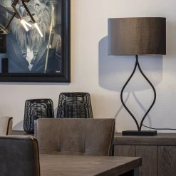 Straluma Mat zwarte lampvoet Okno exclusief kap><noscript><img width=