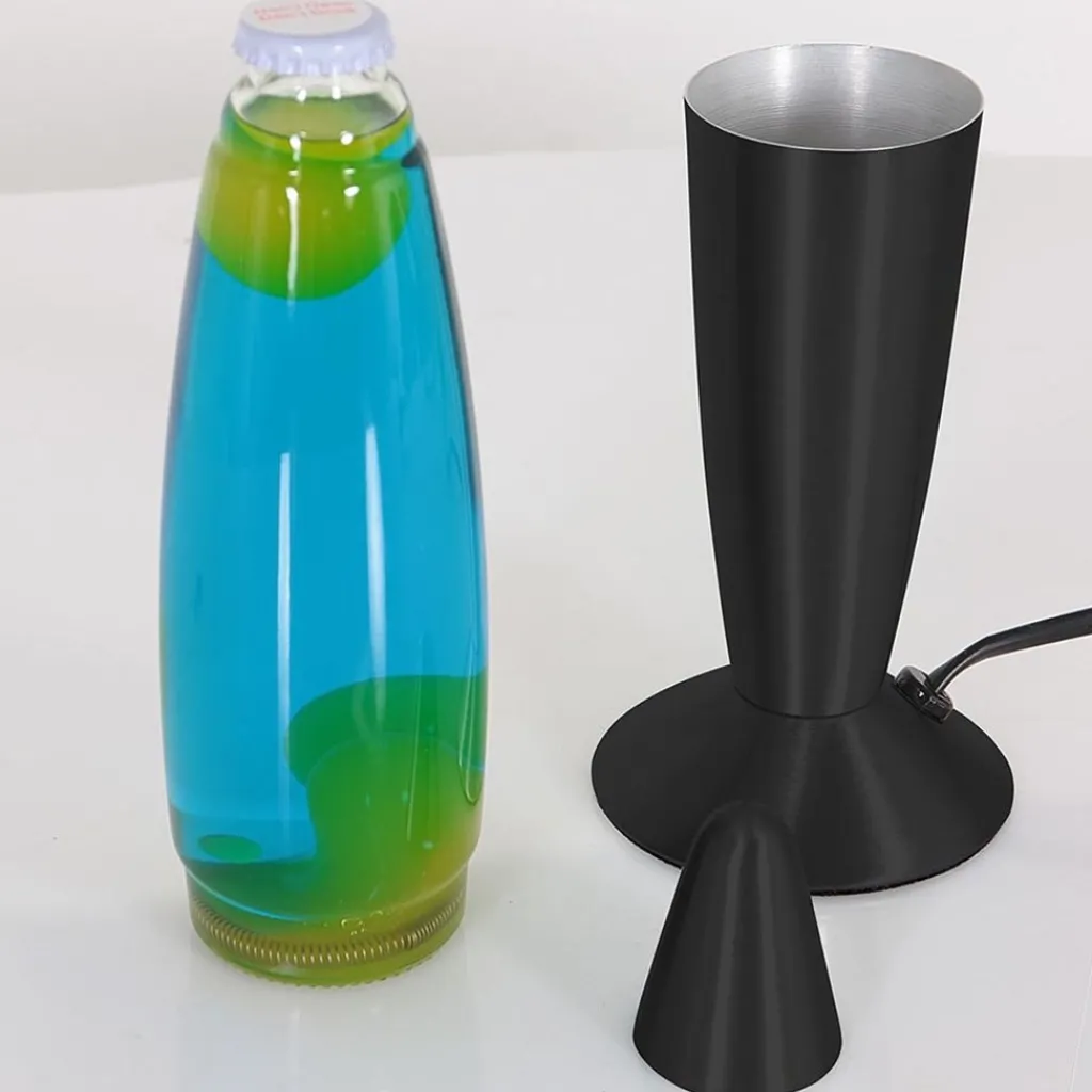 Straluma Mat zwarte lavalamp met blauw water en groene vlekken> Tienerkamerlampen|Kinderkamerverlichting