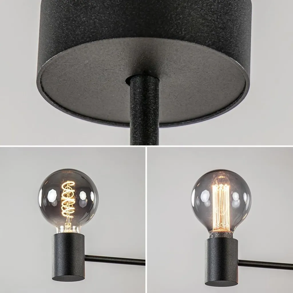 Straluma Mat zwarte 4-lichts hanglamp> Woonkamerlampen|Slaapkamerlampen