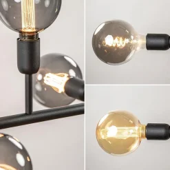 Straluma Mat zwarte 6-lichts hanglamp exclusief lichtbronnen><noscript><img width=