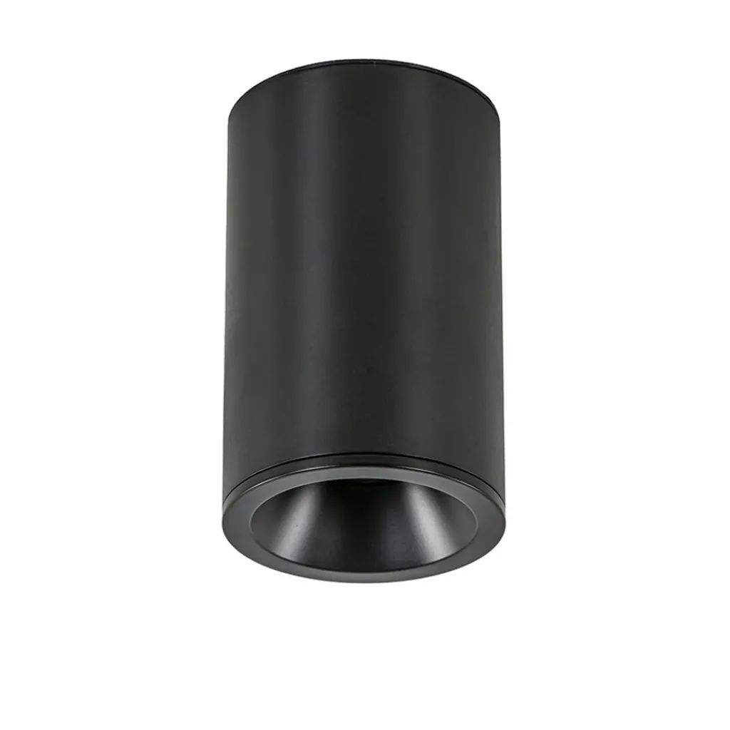 Straluma Mat zwarte opbouwspot rond IP54 badkamer/buiten> Buitenlampen|Opbouwspots