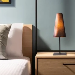 Straluma Mat zwarte tafellamp inclusief zwarte kap></noscript> Tafellampen|Schemerlampen