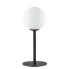 Straluma Mat zwarte tafellamp met witte glazen bol> Tafellampen|Industriële Verlichting
