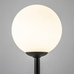 Straluma Mat zwarte tafellamp met witte glazen bol></noscript> Tafellampen|Industriële Verlichting