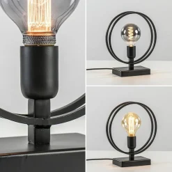 Straluma Mat zwarte tafellamp Rudra L&L><noscript><img width=