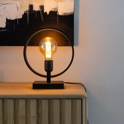 Straluma Mat zwarte tafellamp Rudra L&L><noscript><img width=