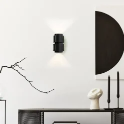 Straluma Mat zwarte wandlamp cilinder up+down G9><noscript><img width=