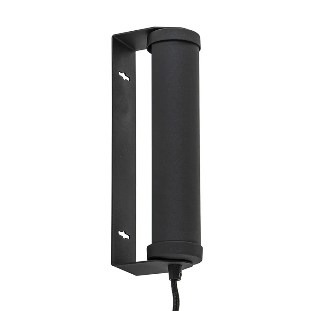 Straluma Mat zwarte wandlamp met snoer> Wandlampen|Scandinavische Verlichting