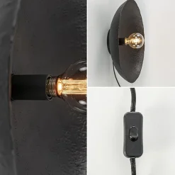 Straluma Mat zwarte wandlamp Neva inclusief snoer></noscript> Wandlampen|Light and Living