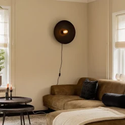 Straluma Mat zwarte wandlamp Neva inclusief snoer></noscript> Wandlampen|Light and Living