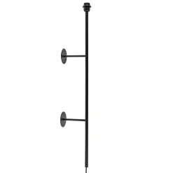 Straluma Mat zwarte wandlamp Soriano exclusief kap> Wandlampen|Light and Living