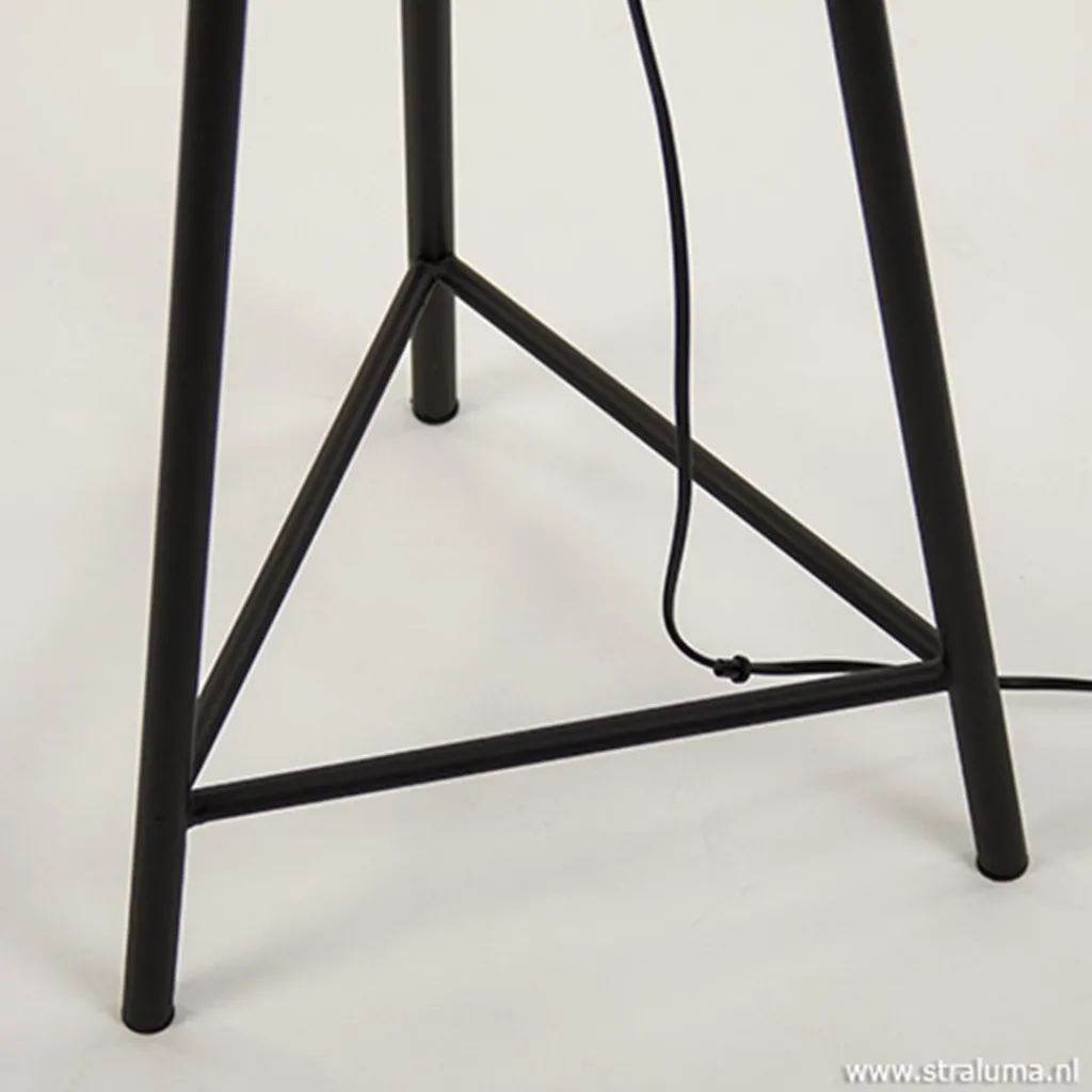 Straluma Metalen kooi vloerlamp oud-brons L&L> Kooilampen|Light and Living