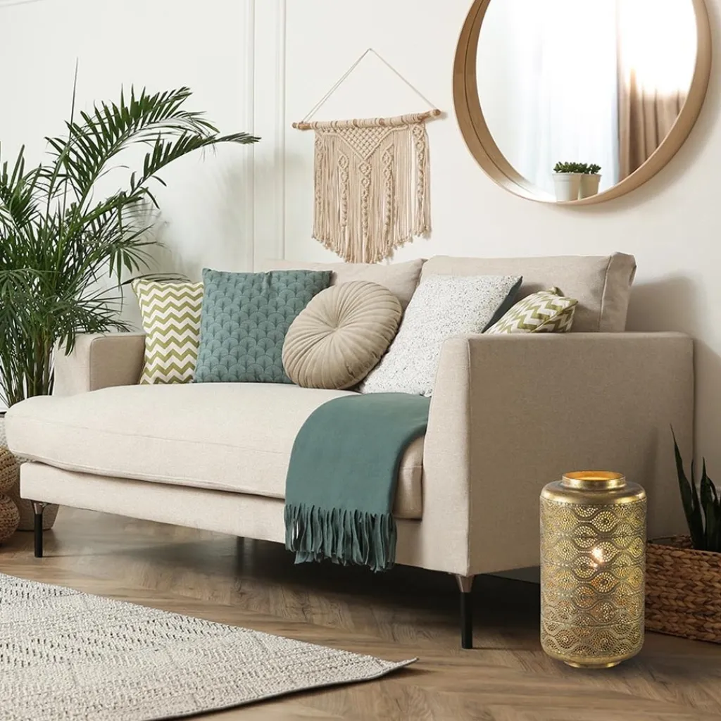 Straluma Metalen tafellamp lantaarn goud Oriental> Tafellampen|Landelijke Verlichting