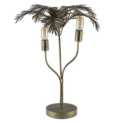 Straluma Metalen tafellamp Palm antiek brons Light and Living> Tafellampen|Light and Living