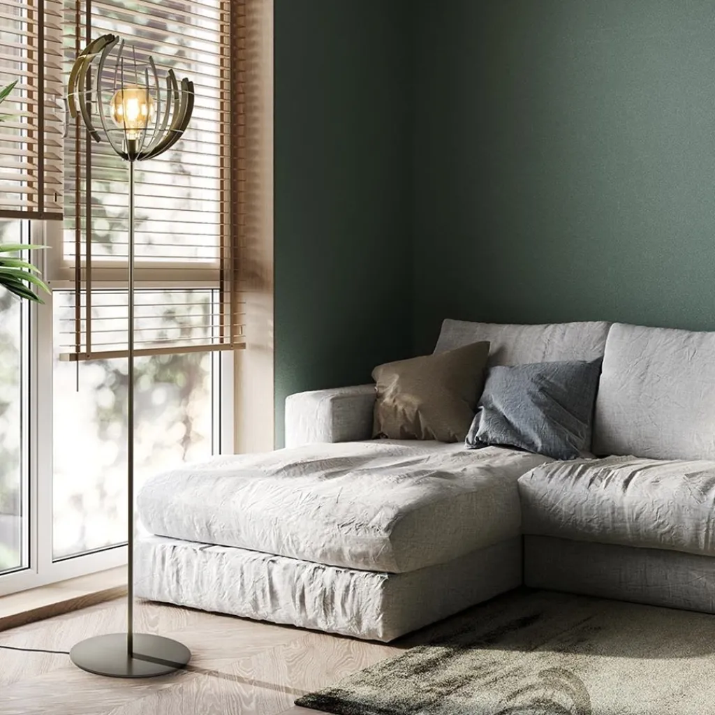 Straluma Metalen vloerlamp Terra oud messing> Vloerlampen|Design Verlichting