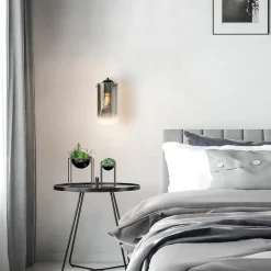 Straluma Modern klassieke wandlamp cilinder met smoke glas><noscript><img width=