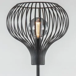 Straluma Modern zwarte vloerlamp met draad kap><noscript><img width=