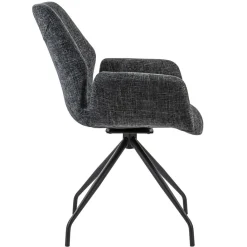 Straluma Moderne armstoel donker grijs draaibaar met return-system></noscript> Eetkamerstoelen