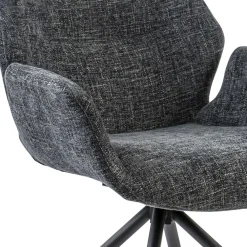 Straluma Moderne armstoel donker grijs draaibaar met return-system></noscript> Eetkamerstoelen