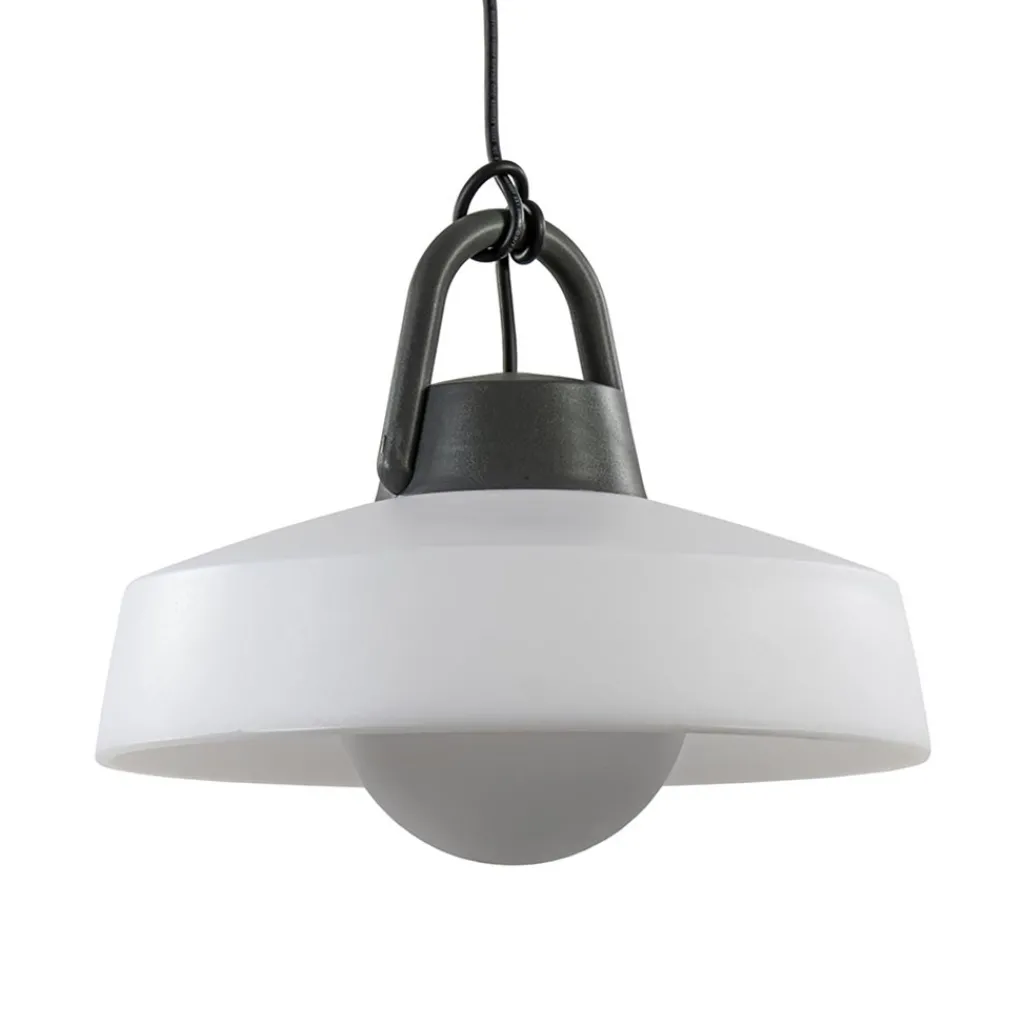 Straluma Moderne buitenlamp hang antraciet met wit IP65> Hanglampen|Buitenlampen