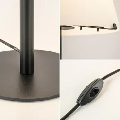 Straluma Moderne design tafellamp zwart met witte glazen kap></noscript> Tafellampen|Design Verlichting