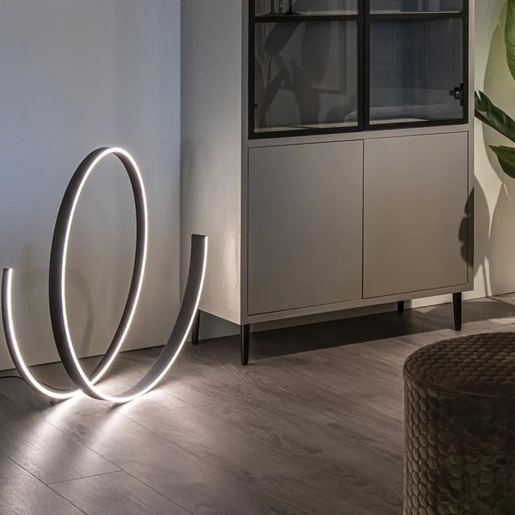 Straluma Moderne design vloerlamp LED dimbaar zwart> Vloerlampen|LED Vloerlampen