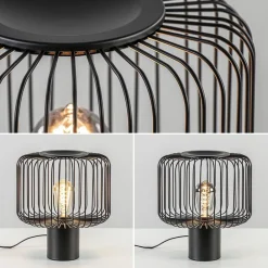 Straluma Moderne draad tafellamp mat zwart></noscript> Tafellampen|Draadlampen