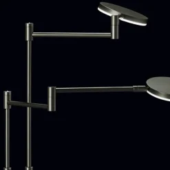 Straluma Moderne dubbele LED leeslamp antraciet></noscript> Vloerlampen|Leeslampen