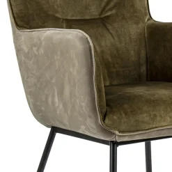 Straluma Moderne eetkamerstoel leder met stoffen zitting></noscript> Eetkamerstoelen