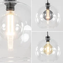 Straluma Moderne hanglamp met helder glas 30 cm><noscript><img width=