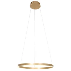 Straluma Moderne hanglamp ring goud met geïntegreerd LED> Hanglampen|Eettafellampen